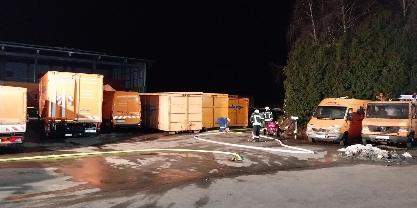 Dorr stellt Betriebsgelände in Kaufbeuren für Feuerwehrübung zur Verfügung
